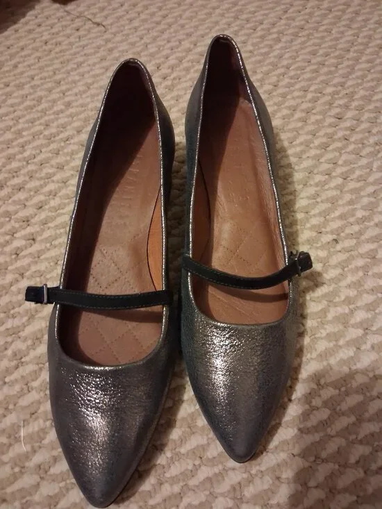 Hispanitas Spain Mary Jane Style shoes NWOT 40 - Picture 3 of 6